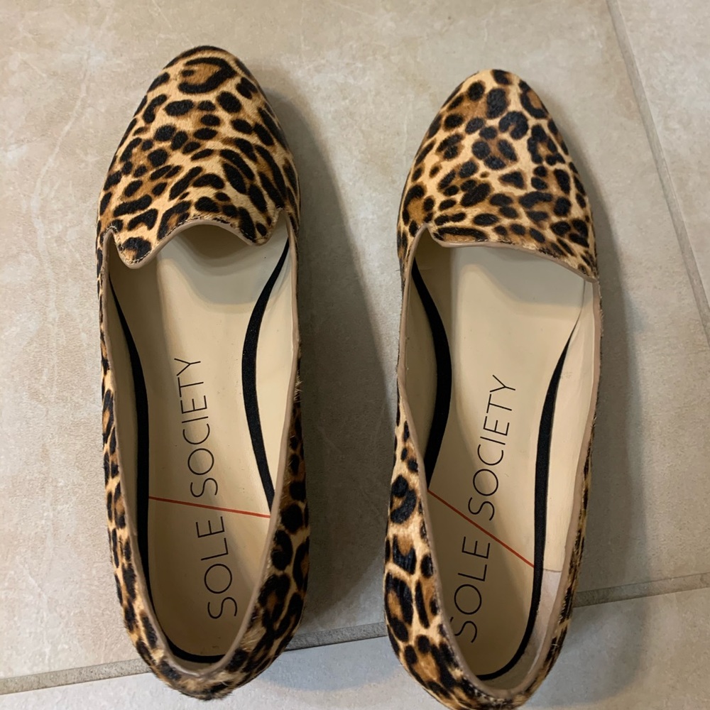 Sole Society Leopard Print Flats